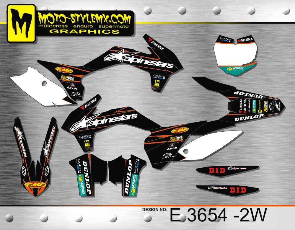 KTM SX SXF 2013-2015 150 250 350 450 custom number plates backgrounds decals MX 